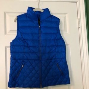 Cobalt blue puffer vest, size large